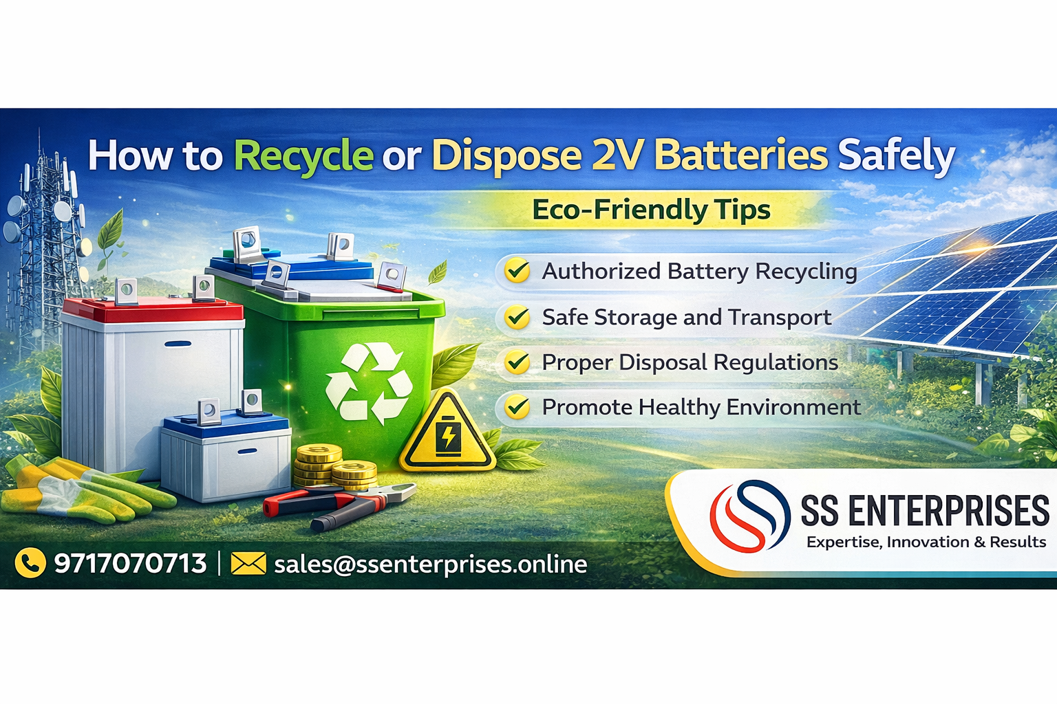 2V battery recycling and safe disposal guide by SS Enterprises