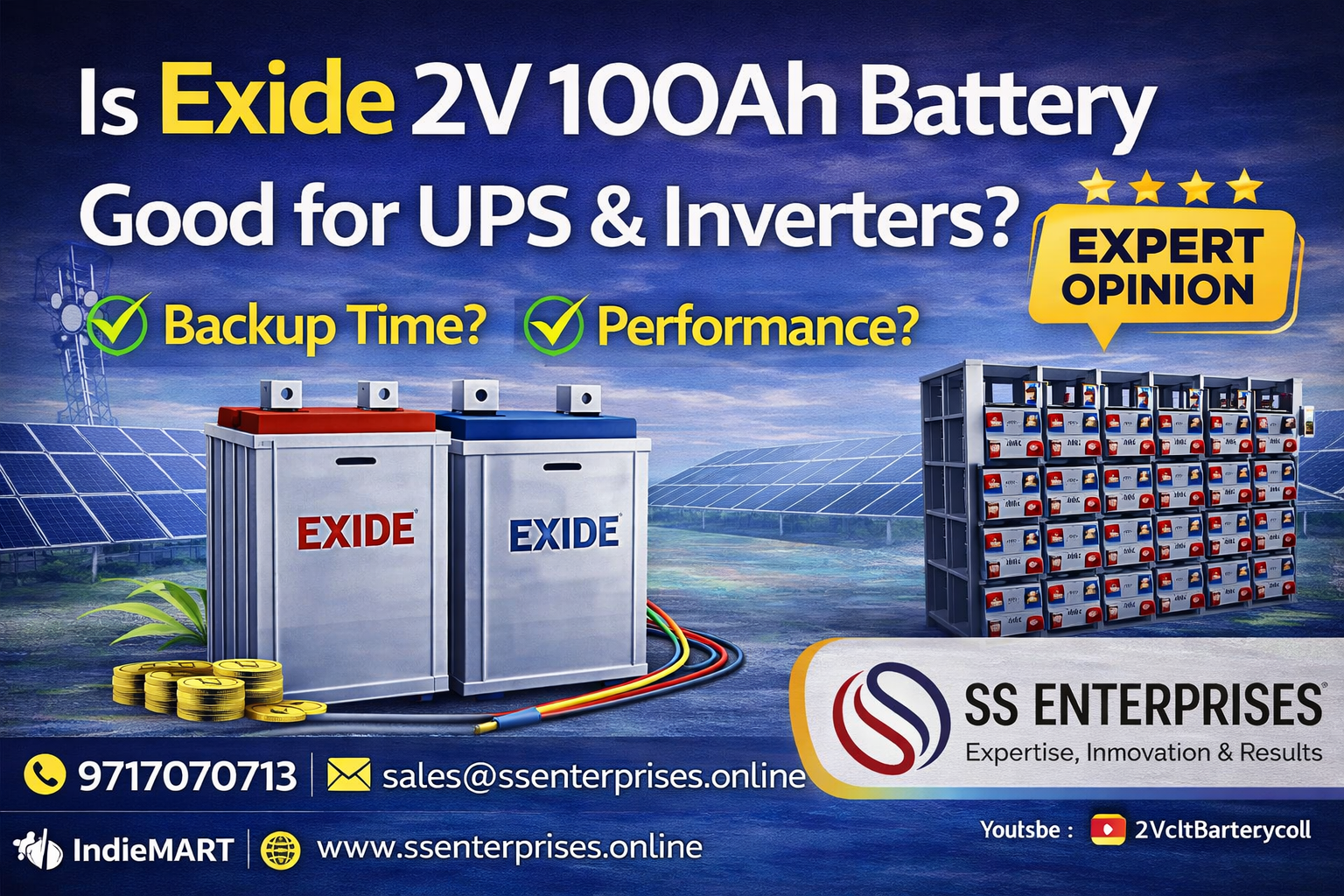 Is Exide 2V 100Ah Battery Good for UPS & Inverters? Expert Opinion (2026 Guide)