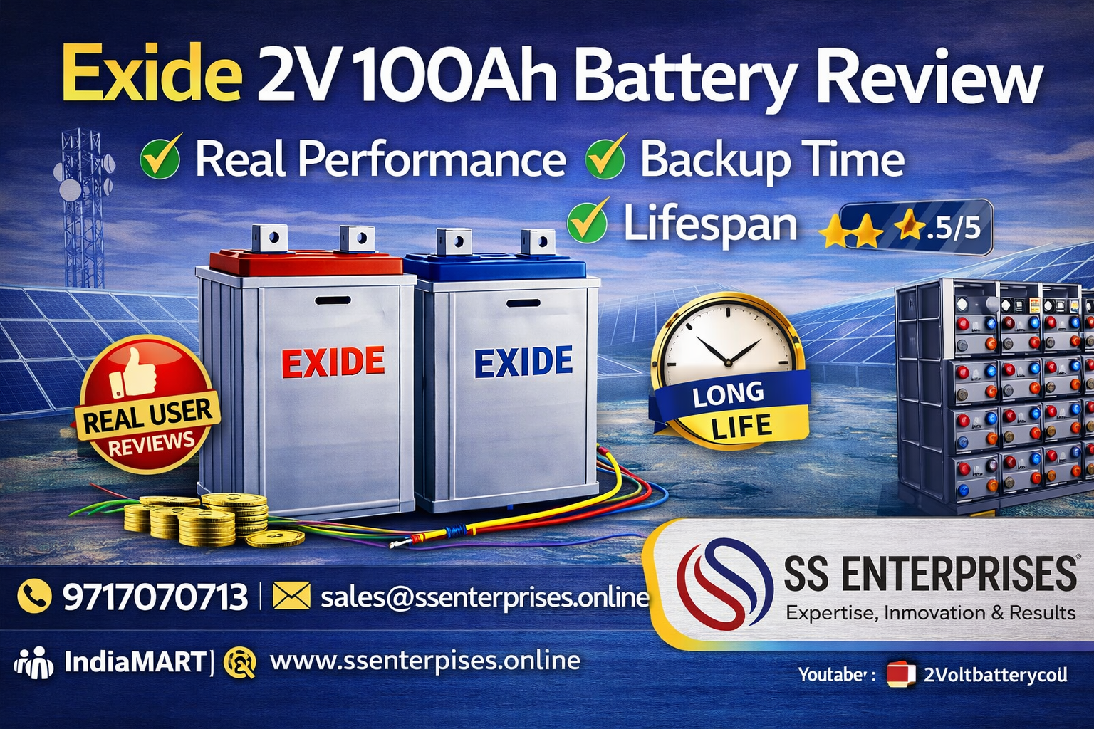 exide 2v 100ah battery review ss enterprises
